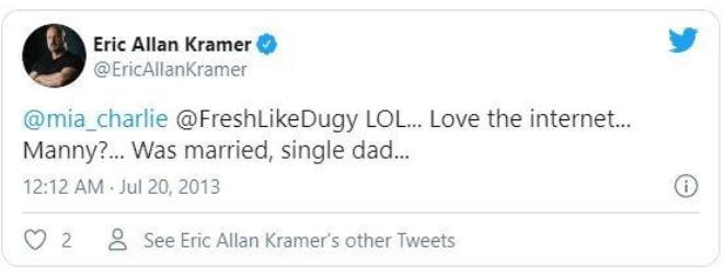Amity Kramer’s rumored father, Eric Allan Kramer’s sarcastic post.